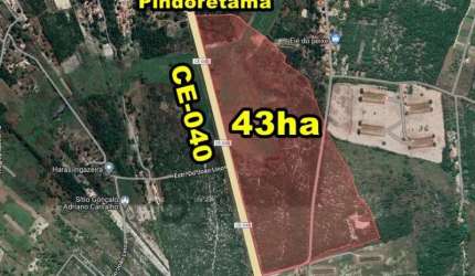 VERAS VENDE TERENO 43HA NA CE-040 (ASFALTO) EM PINDORETAMA-C