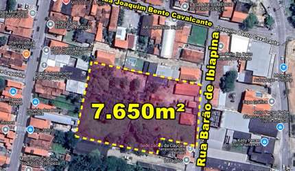 VERAS VENDE TERRENO 9.825m² NO CENTRO DE CAUCAIA-CE