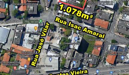 VERAS VENDE TERRENO 1.078m² NA RUA JOSÉ VILAR - BAIRRO DIONÍSIO TORRES - FORTALEZA-CE