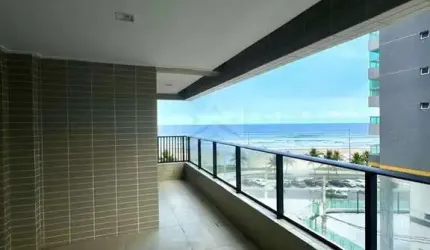 Apartamento Praia Grande vista mar 2 suítes 2 vagas no Balneário Marcanã