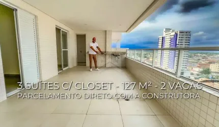 Apartamento 3 Suítes Closet à Venda em Aviação, Praia Grande - SP
