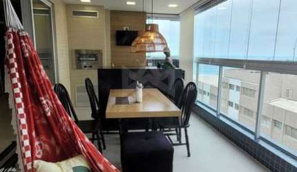 Apartamento Novo 03 suítes, Vista para mar , Mobiliado à Venda em Praia Grande.