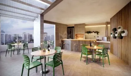 Apartamento na Planta, 02 Dorms à Venda em Santos com Varanda Gourmet .