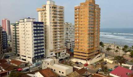 Cobertura vista mar à venda 2 quartos e gourmet na Ocian Praia Grande-SP 85,50m²
