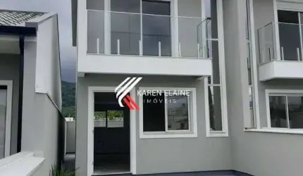 Casa/sobrado novo à venda com 2 suítes e 1 lavabo no Vale Verde na Palhoça