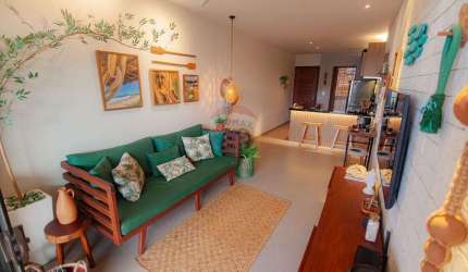 Imóvel de luxo em Imbassaí: Apartamento de 2 quartos com suíte e garagem dupla, 79m² na encantadora Mata de São João-BA!