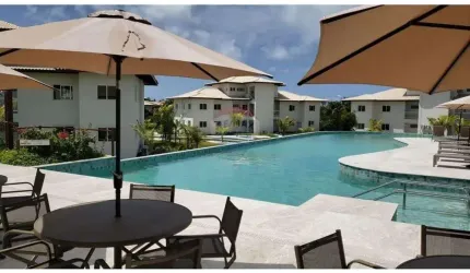 Apartamento térreo mobiliado e finamente decorado no Condomínio Village dos Ipês, Praia do Forte, Mata de São João - Bahia