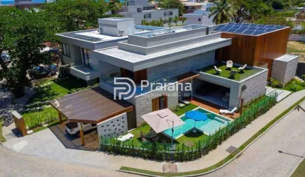 Imponente mansão em condomínio de luxo em Guarajuba, Camaçari-BA: 5 quartos, 5 suítes, 3 salas, 6 banheiros, 2 vagas, 417m².