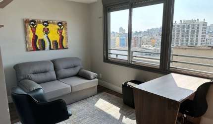 Apartamento Studio, mobiliado, com vaga para carro,, na Cidade Baixa - POA