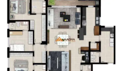 Apartamento à venda, 195 m² por R$ 1.294.711,07 - Mirante Morro do Ipê - Ribeirão Preto/SP