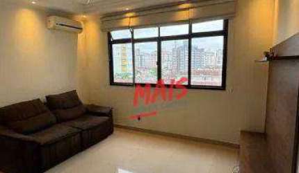 Apartamento com 1 dormitório à venda, 80 m² por R$ 420.000,00 - Campo Grande - Santos/SP