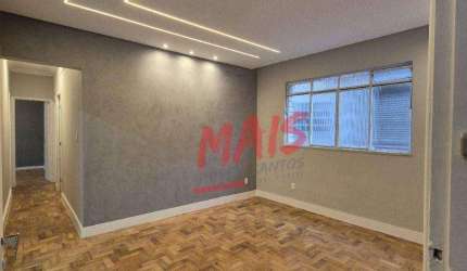 Apartamento com 2 dormitórios para alugar, 80 m² - Embaré - Santos/SP