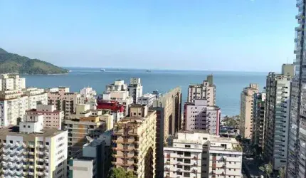 COBERTURA 5 DORMITÓRIOS ESPETACULAR COM VISTA PARA O ALTO MAR LAZER SANTOS