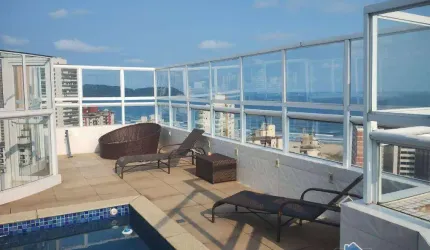 Cobertura VISTA MAR com 4 Quartos na Guilhermina em Praia Grande/SP