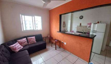 Apartamento na Ocian em Praia Grande com 1 Quarto Mobiliado Pronto Para Morar