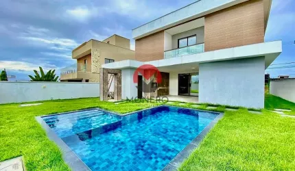 Incrível MANSÃO no ALPHAVILLE CEARÁ 2 com 320M² sendo 04 SUÍTES e 04 VAGAS | Cidade Alpha, Eusébio-CE