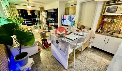 FLAT PORTEIRA FECHADA com 01 SUÍTE na AV. BEIRA MAR com VISTA MAR ETERNA | Mucuripe, Fortaleza-CE