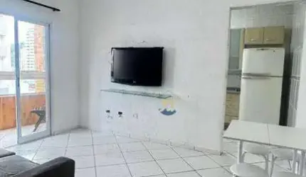 Apartamento com 1 dormitório para alugar, 50 m² por R$ 2.400/mês - Canto do Forte - Praia Grande/SP