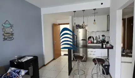 Apartamento nascente total na Pituba  quarto e  sala com 2 banheiros, 43m2, varandão, área de serviço e cozinha. 1 vaga coberta,   Prédio de 7 anos