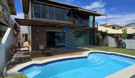 Casa moderna 7/4 sendo 5 suítes no melhor condomínio da praia do flamengo, com piscina, espaço gourmet, energia solar, nascente, 457 m² Área útil, 356 m² Área construída, 5 vagas, energia solar