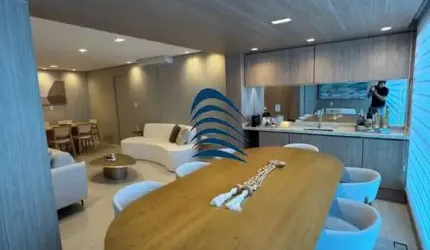 Lindo Apartamento em Alphaville Salvador Finamente decorado, 3 suítes com sala ampliada, 140m2, varanda gourmet incorporada a sala