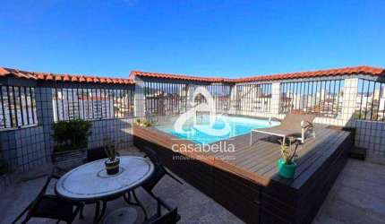 Cobertura com 3 dormitórios à venda, 201 m² por R$ 1.600.000,00 - Campo Grande - Santos/SP