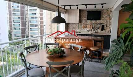 Apartamento com Varanda Gourmet, Churrasqueira, 3 Suítes, 3 Vagas + depósito.