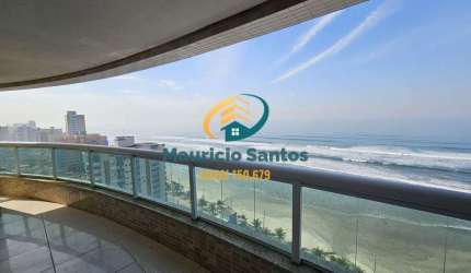 Apartamento alto padrão em Mongaguá, bairro Vera Cruz, 3 dormitórios sendo 2 suítes, terraço gourmet com vista permanente para o mar, 3 vagas garagem, Residencial frente ao mar e com lazer completo co