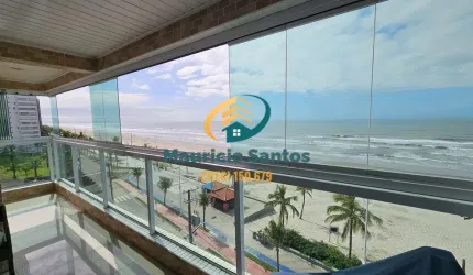 Apartamento em Mongaguá, bairro Vila São Paulo, mobiliado, vista permanente para o mar, 3 dormitórios sendo 1 suíte, sacada gourmet, Residencial com lazer.