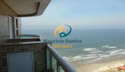 Apartamento em Mongaguá, bairro Vera Cruz, 2 dormitórios sendo 1 suíte, terraço gourmet com vista para o mar, 2 vagas garagem, Residencial frente ao mar e com lazer completo de alto padrão