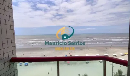 Apartamento em Mongaguá, Centro, vista permanente para o mar, 3 dormitórios sendo 1 suíte, Residencial com salão de jogos, espaço Grill