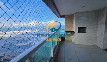 Apartamento em Mongaguá, bairro Centro, excelente padrão, 2 dormitórios sendo 1 suíte com vista para o mar, Residencial com lazer de frente para o mar...