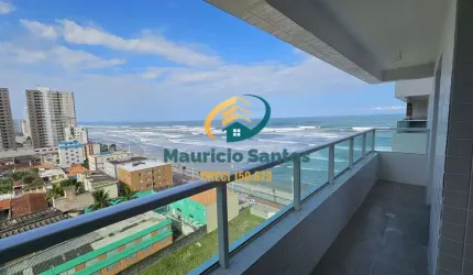 Apartamento em Mongaguá, Centro, novo e com 2 dormitórios sendo 1 suíte, sacada com vista para o mar, Residencial com lazer completo e ótima localização!!