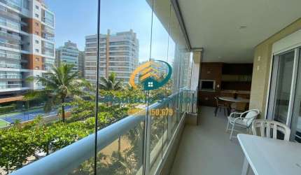 Apartamento Alto Padrão em Bertioga, Riviera de São Lourenço, mobiliado e decorado, 4 dormitórios sendo 2 suítes, ampla sacada gourmet, residencial com lazer completo.