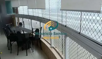 Apartamento em Mongaguá, bairro Vila São Paulo, mobiliado com 2 dormitórios sendo 1 suíte, vista permanente para o mar, 2 vagas de garagem, Residencial com lazer completo!