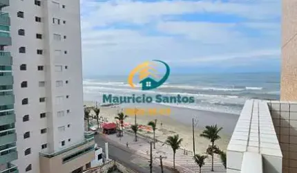 Apartamento em Mongaguá, bairro Vila Atlântica, 2 dormitórios sendo 1 suíte com vista para o mar, Residencial frente ao mar, lazer completo com piscinas.