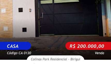 Vendo Casa de 2 Dormitórios - Residencial Colinas - Birigui-SP