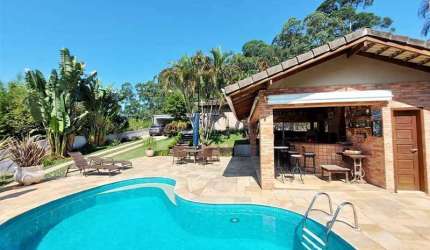 Condomínio Palos Verdes - Granja Viana - Casa 90% Térrea, 4 suítes, escritório, espaço gourmet