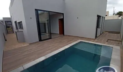 Linda casa térrea, alto padrão, 3 suítes, 4 vagas de garagem à venda, Villa Di San Paolo - Bonfim Paulista - Ribeirão Preto/SP