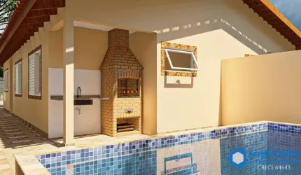 CASAS NOVAS 2 QUARTOS ÓTIMO ACABAMENTO PISCINA E CHURRASQUEIRA ITANHAÉM/SP