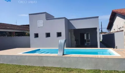CASA NOVA 3 QUARTOS PISCINA  ÁREA GOURMET 350M MAR ITANHAÉM SP