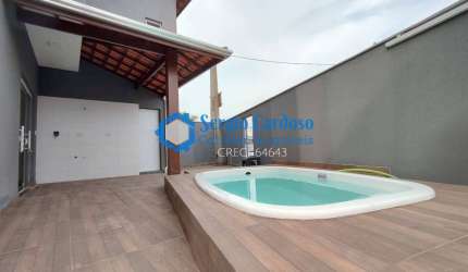 CASA COM PISCINA A 100M DO MAR! 3 QUARTOS 1 SUITE - EXCELENTE ACABAMENTO!
