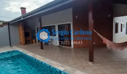 CASA AMPLA 5 QUARTOS, MEZANINO E LINDA PISCINA - 300M DO MAR ITANHAÉM/SP
