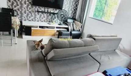 Duplex em cond 3 dorms, suíte, área de lazer, Cascatinha, SV