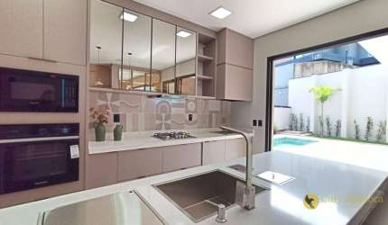 Extraordinária casa térrea com Piscina, 3 suítes e vista permanente para área verde, à venda por R$ 2.200.000 - Cond Portal dos Bandeirantes -Salto/SP