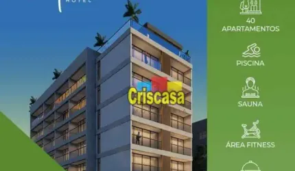 Flat com 1 dormitório à venda, 32 m² por R$ 410.138,79 - Centro - Cabo Frio/RJ