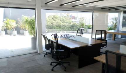 Cobertura comercial no Real Parque com área aberta para happy hour