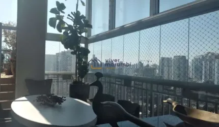 Cobertura duplex assobradada com  pé direito duplo no  Brooklin prédio semi novo aceita permuta.