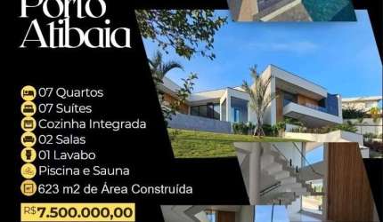Casa em condomínio fechado com 7 quartos à venda na Das Bromélias, 100, Condomínio Porto Atibaia, Atibaia por R$ 7.490.000