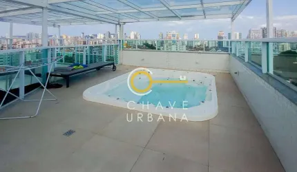 Cobertura, 208 m² - venda por R$ 3.500.000,00 ou aluguel por R$ 20.000,02/mês - Aparecida - Santos/SP